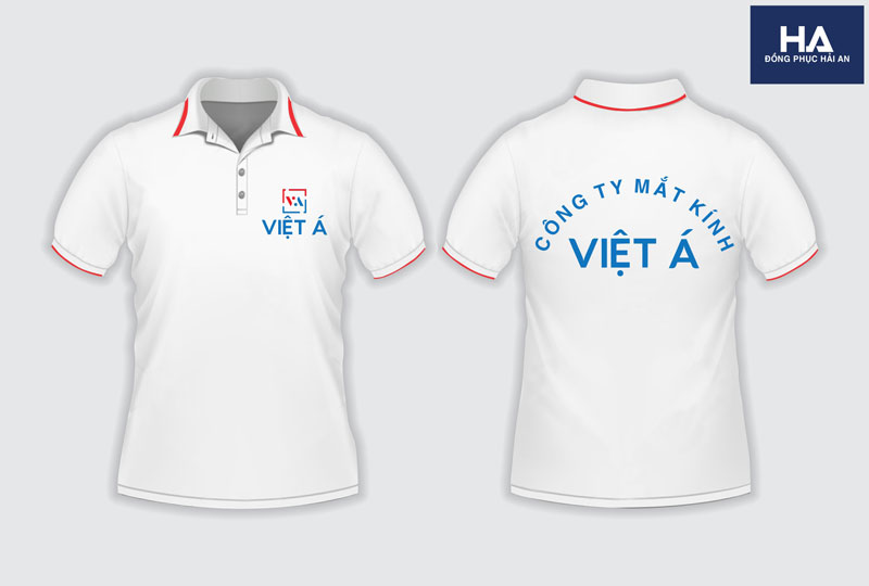 Mẫu áo công ty Việt màu trắng
